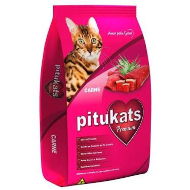 Imagem de Ração Pitukats Carne, Gatos Adultos, 7kg - Foster