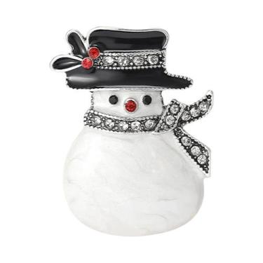 Imagem de Broches De Natal Unissex Femininos Com Strass De Boneco De Neve, Alfin