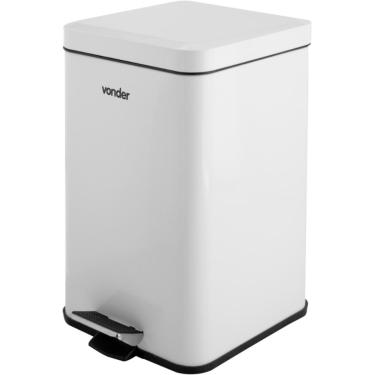 Imagem de Lixeira Retangular 12L Branca Vonder