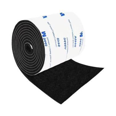 Imagem de Protetores De Móveis Em Feltro Preto Antiderrapante Autoadesivos, Tira