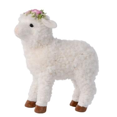 Imagem de Pelucia De Páscoa Ovelha C/ Flores 29x25cm 1099194