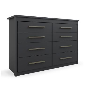 Imagem de Comoda 8 Gavetas Para Quarto Elegance Black - Batrol