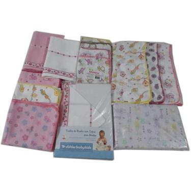 Imagem de Kit lavabos cueiros toalhas fraldas travesseiro 	Menina