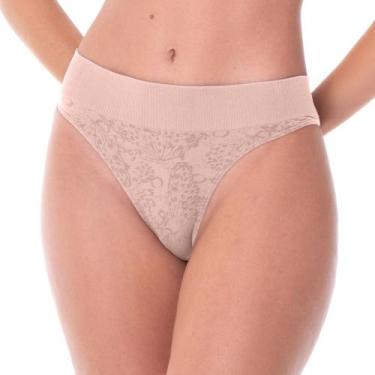 Imagem de Calcinha Tanga Jacquard sem Costura Bruma Floral Blush - Zee Rucci, P