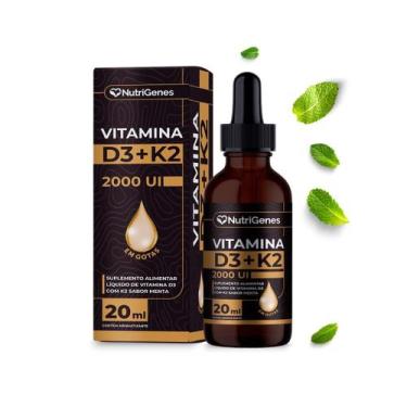 Imagem de Vitamina D3 K2 Mk7 30ml Gotas Nutrigenes Cálcio 2000ui