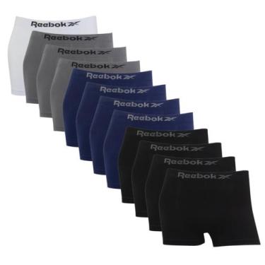 Imagem de Kit Com 12 Cuecas Boxer Masculina Adulto Reebok Original, Sortido, P