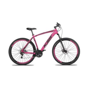 Imagem de  Bicicleta Aro 29 Ksw Xlt Alumínio 27v Freio a Disco Mecânico Garfo com Suspensão - Rosa