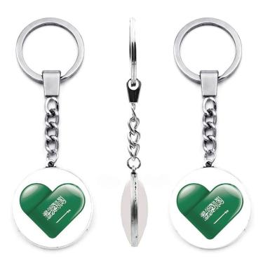 Imagem de Chaveiro: Bandeira da Arábia Saudita em forma de coração - acessório de paz