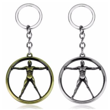 Imagem de Chaveiro Westworld Vitruvian Man Metal Design