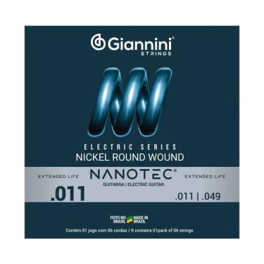 Imagem de Encordoamento giannini guitarra 011 nanotec geegst11 pn