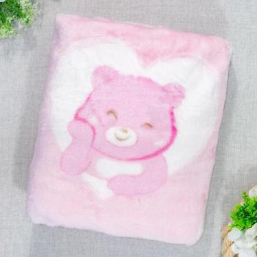 Imagem de Cobertor Antialérgico para Bebês Meninas Estampado Ursa Rosa - ETRURIA