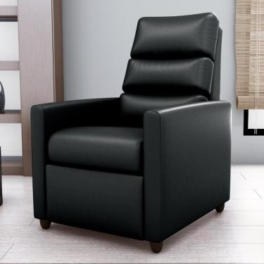 Imagem de Poltrona Do Papai Reclinável Maia Couro Sintético Preto Mais de Casa