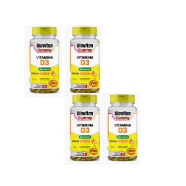 Imagem de Kit 4 Bioviton Gummy Vitamina D3 Sabor Laranja 4x30 gomas Unilife, Lar