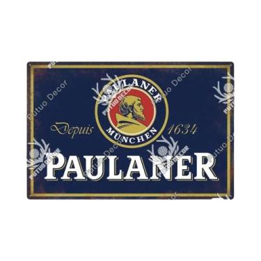Imagem de Placa De Metal Vintage Da Marca De Cerveja Alemã Putuo Para Decoração 