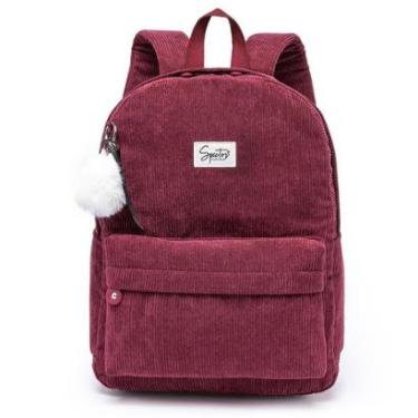 Imagem de Mochila Spector Feminina Veludo Escolar Resistente 17 Litros-Feminino