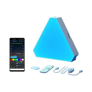 Imagem de Lâmpada Quântica Triangular LED RGB Inteligente Com Ritmo, Luz Noturna