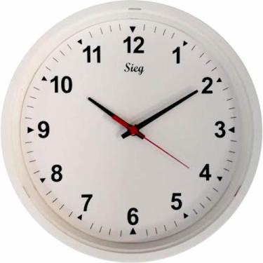 Imagem de Relógio Redondo Branco 28cm - 2800-00 - Sieg - OUTRAS MARCAS