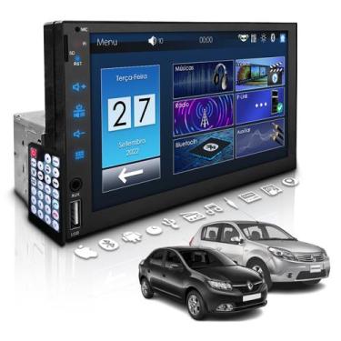 Imagem de Central Multimídia Universal 1 Din Mp5 Bt Espelha Dvd Renault Sandero 