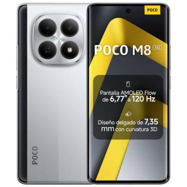 Imagem de Smartphone Xiaomi POCO M8 5G Silver 256GB 8GB RAM Oferta, 256GB, Prata