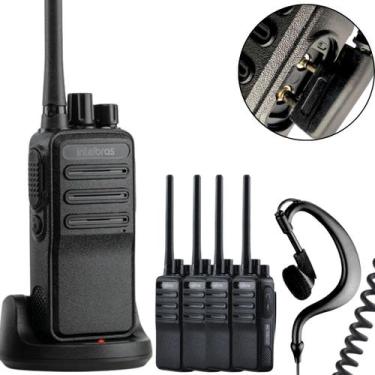 Imagem de 4 Rádio Comunicador Intelbras RC3002 UHF E Fones de Ouvido Espiral