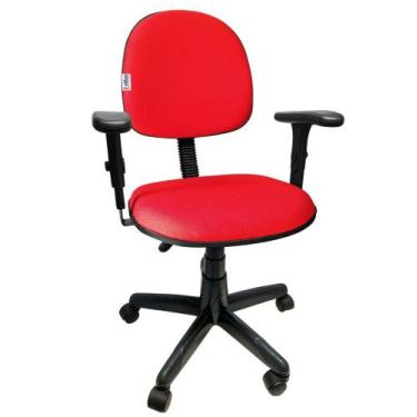 Imagem de Cadeira Executiva Giratória Com Braço JSerrano Cor:Vermelho - Stilos M