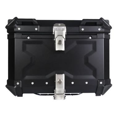 Imagem de Bau de Moto Traseiro 55 Litros Universal Aluminio Anti-roubo Preto