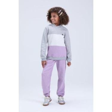 Imagem de Conjunto Moletom Infantil Feminino de Inverno Degradê com Capuz-Feminino