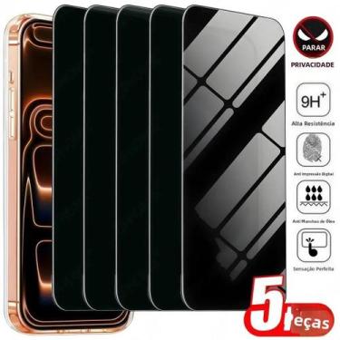 Imagem de Protetor De Tela Anti-Espião 5 Peças Para iPhone 11 12 13 14 15 16 17 