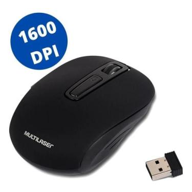 Imagem de Mouse Sem Fio Usb Recarregável 1600dpi Mo277 Multilaser Cor - Congratu