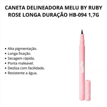 Imagem de Caneta Delineadora Melu RR0942 Longa Duração à Prova d'água Ponta ultra-fina Preto Ruby Rose