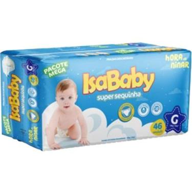 Imagem de Fralda Descartável Super Sequinha Isababy Mega Tamanho G de 10 a13Kg c