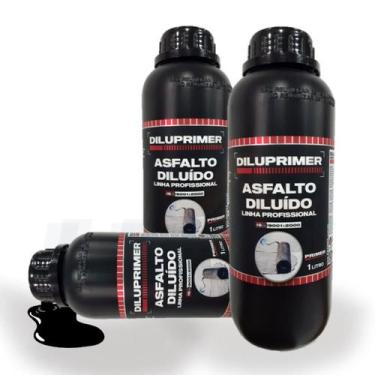 Imagem de Kit 3 Unidades De Primer Asfáltico Base Água 1l Imprimação - Qborg