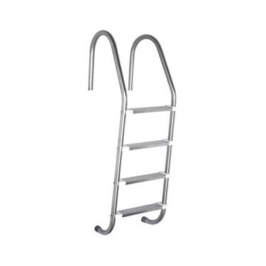 Imagem de Escada Para Piscina 4 Degraus em Aço Inox Stylus Completa