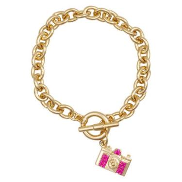 Imagem de Bracelete Câmera Fotográfica BL0717 - Akasaki, Dourado, Rosa