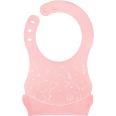 Imagem de Babador de silicone com pega migalhas rosa - buba