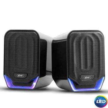 Imagem de Caixa Caixinha de Som Gamer Pc Computador Led Potente 12W - Knup