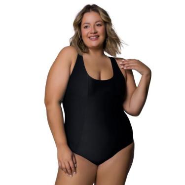 Imagem de Maiô Selene Plus Size Clássico Adulto Feminino Básico Liso Verão Praia