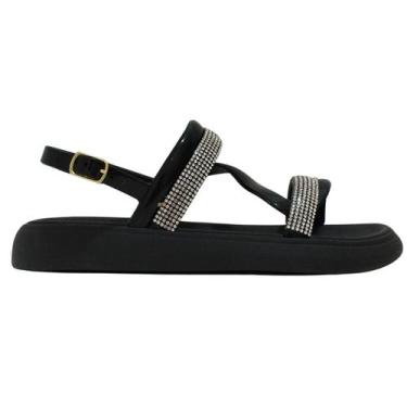Imagem de Sandália Infantil Meninas Lue Lua com Tiras em Strass - Luelua, 29/30,