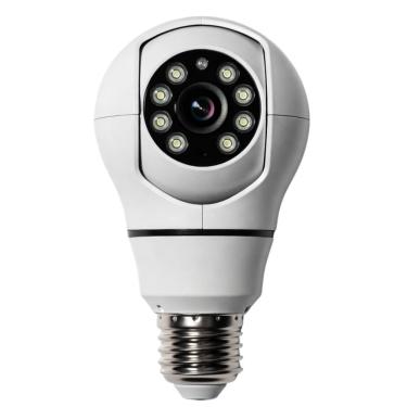 Imagem de Lâmpada Espiã com Câmera Full Hd Visão 360 graus  Panorâmica com Gravação Automática Br...