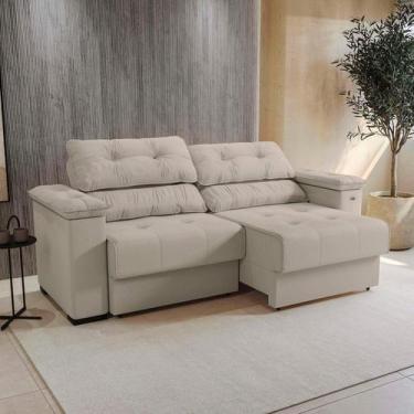 Imagem de Sofá Cama Kappesberg Stelo Veludo Bege 230cm