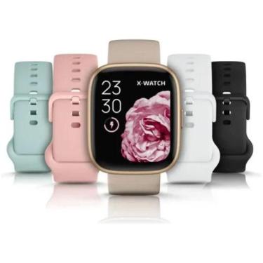 Imagem de Kit Relógio Feminino X-Watch Digital Prisma XSWUQPI003A Dourado - X-Ga