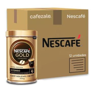 Imagem de Café Solúvel Nescafé Gold Intenso Kit 12 Latas de 100g