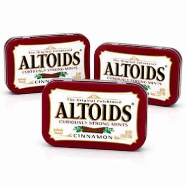 Imagem de Kit 3 Pastilhas Bala Altoids Curiously Strong Mints Cinnamon Canela La