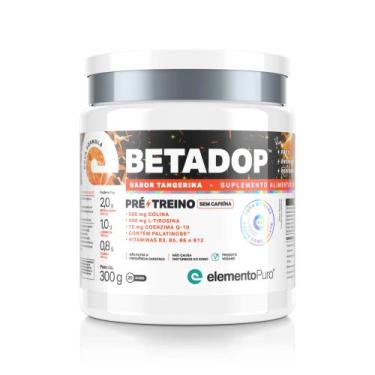 Imagem de BETADOP 300g PréTreino Sem Cafeína Sabor Tangerina elementoPuro