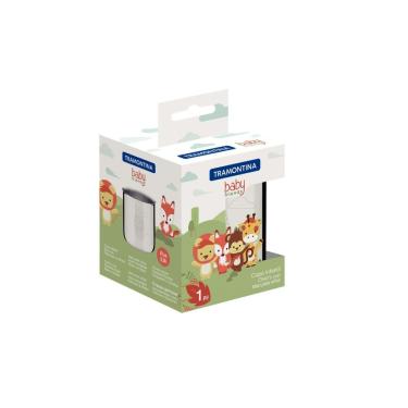 Imagem de Copo Infantil Baby Friends Aço Inox 340ML Formato Ergonômico Acabamento em Brilho Tramontina