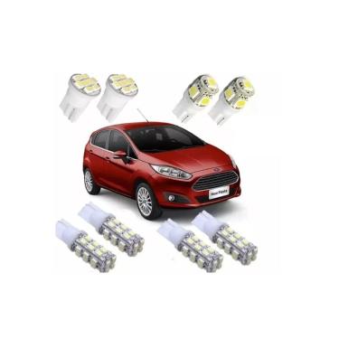 Imagem de Kit Lâmpadas Led New Fiesta E Sedan Pingo Teto Placa Ré