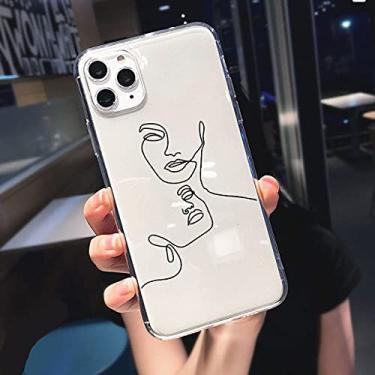 Imagem de Capa de telefone Soft Silicon Funny para iPhone 13 11 Pro Max 12 mini SE2020 6 7 8 Plus XR XS Max Luxo Capa Traseira Transparente, 40379, Para iP7 ou iP8