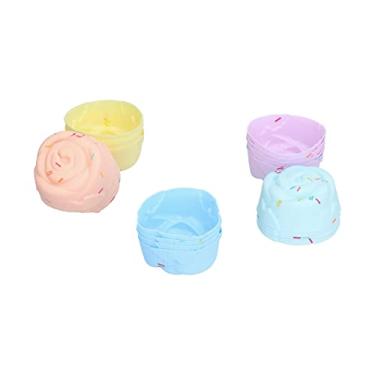 Imagem de Copos de silicone para assar cupcake, copos de muffins de silicone vários métodos de modelagem com 20 x assados para assar bolos (conjunto rosa 20 peças)