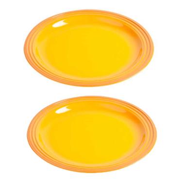 Imagem de Prato Redondo Raso 2 Peças 17 cm Amarelo Nectar Le Creuset