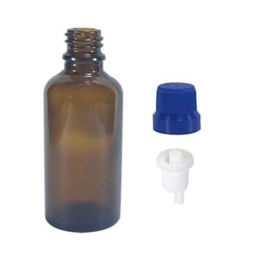 Imagem de Frasco de Vidro 50ml com Batoque Gotejador (20 Pecas) Cor:Azul Escuro